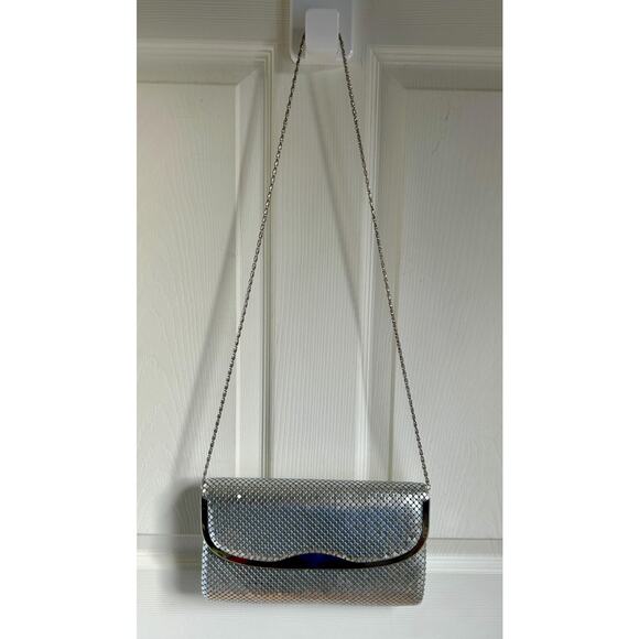 Beautiful Vintage Silver Disco Evening Purse | Silver Mesh Crossbody Bag - Picture 2 of 8